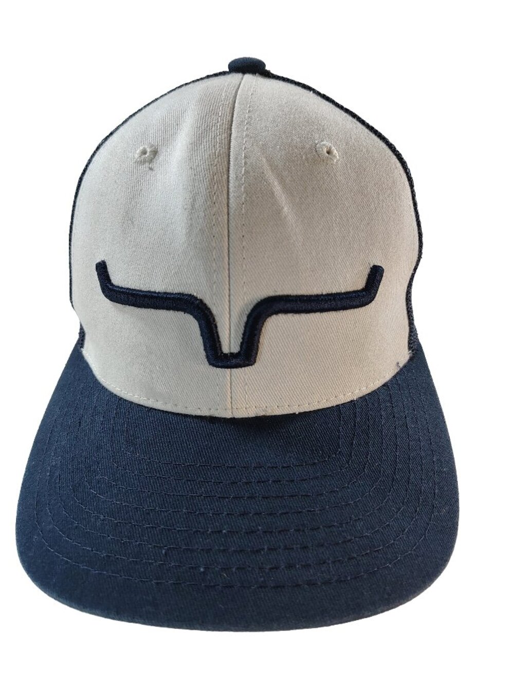 Men's Blue & White Mesh Back Adjustable Kimes Ranch Hat